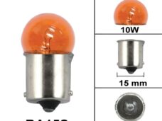 Lamp BA15S 12V 10W Amber Glas (1)