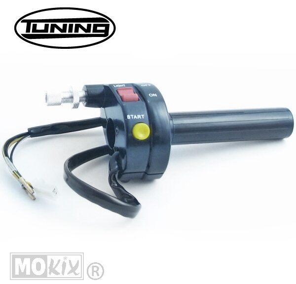 Handle GAS UNI Start/Licht Zwart Tuning