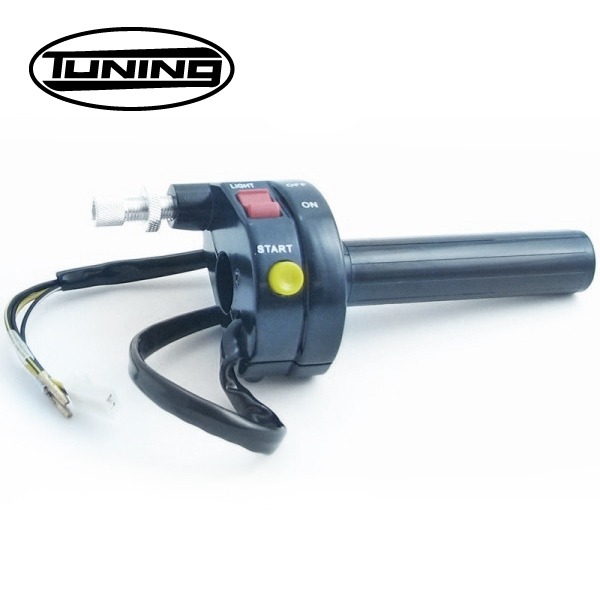 Handle GAS UNI Start/Licht Zwart Tuning