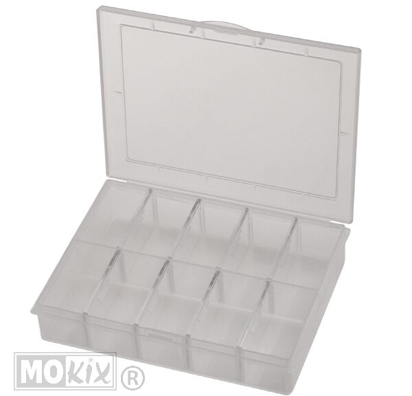 Sorteerdoos Transparant Klein 130x95mm 10 Vaks - MKX