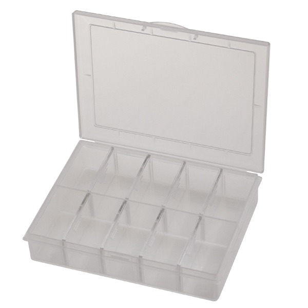Sorteerdoos Transparant Klein 130x95mm 10 Vaks - MKX