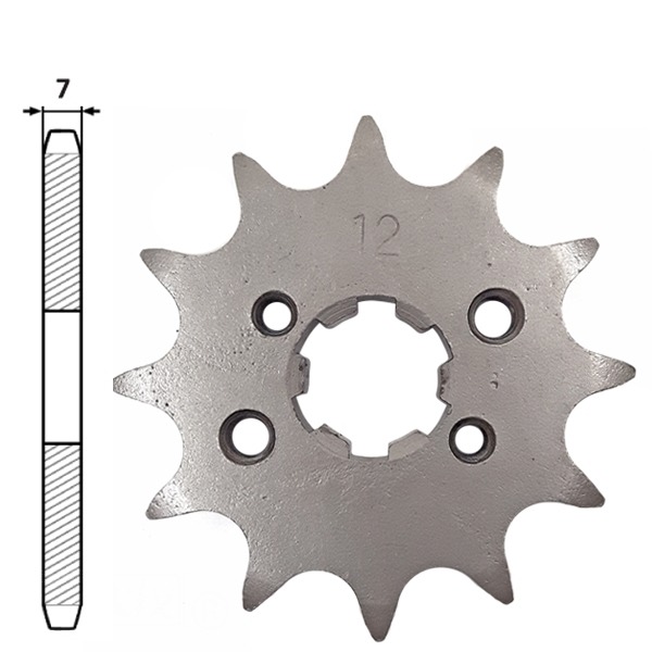 Voortandwiel Derbi Senda-SM (428) 12tands IGM