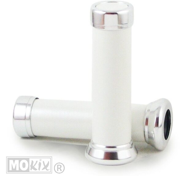 Handvatten Retro WIT Leer 130mm