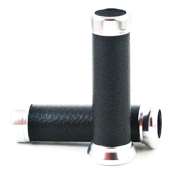 Handvatten Retro Zwart Leer 130mm