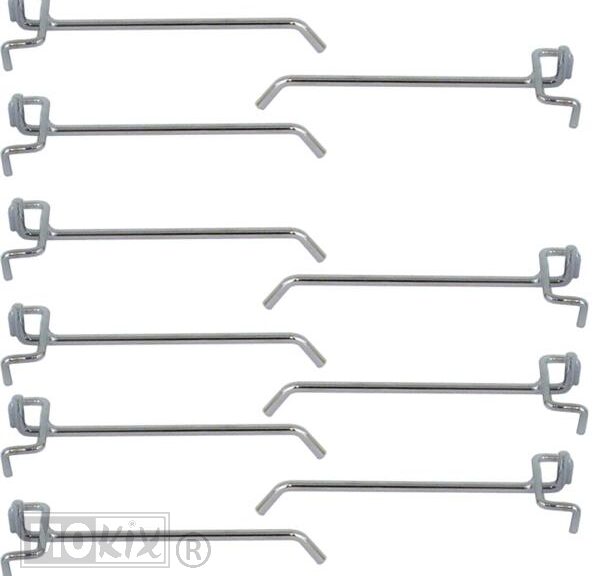 Mokix Expositie Haak 22cm 10St Chroom