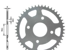 Achtertandwiel Yamaha TZR (420) 54.1mm 4g 47t IGM