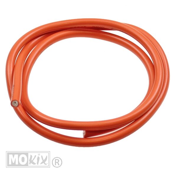 Bougie Kabel 7mm Rood/Oranje 1mtr Elec