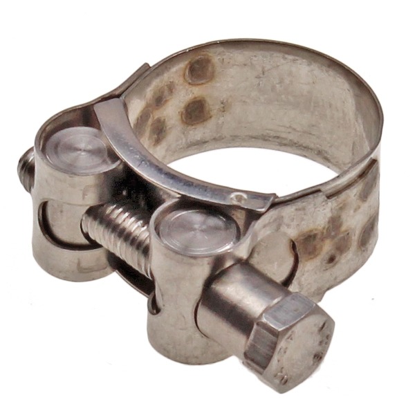 Uitlaatklem Bocht 32-35mm (20mm) M8 RVS - Silex