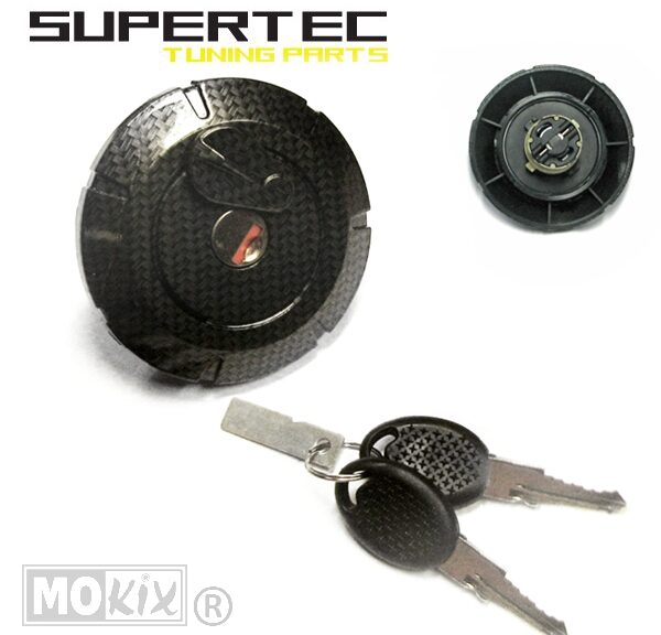 Tankdop Derbi Senda DRD 125cc Carbon + Slot - Supertec