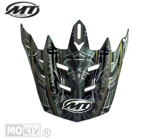 89762 HELM KLEP MX-1 PLAGUE ZILVER