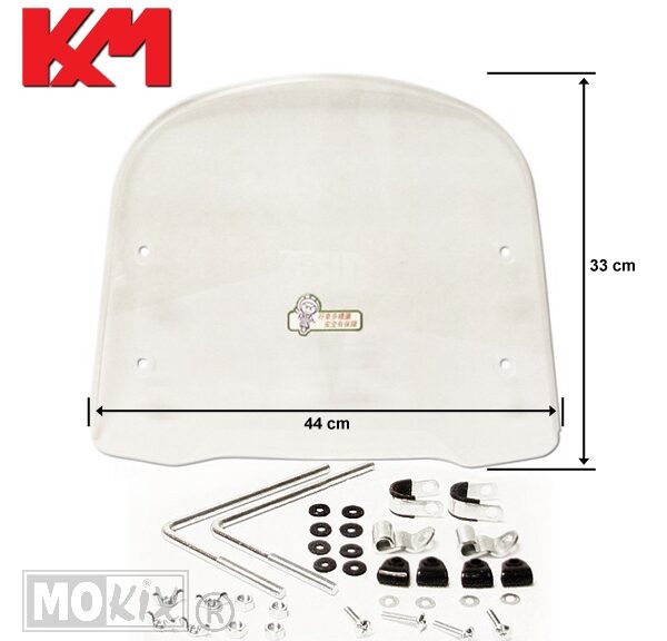 Para-brisa UNI Retro KMX Médio Completo