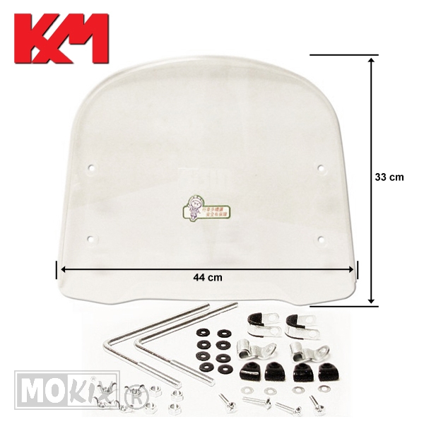Windscherm UNI Retro KMX Medium Compleet