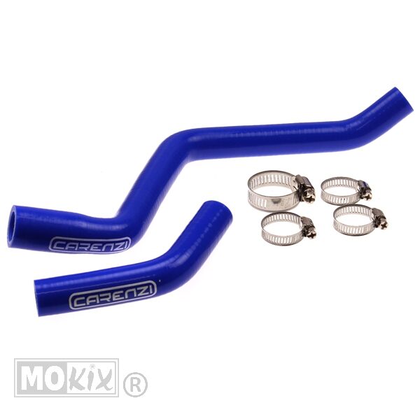 Koelslangset Siliconen Derbi Senda-R e3/e4 Blauw - Supertec