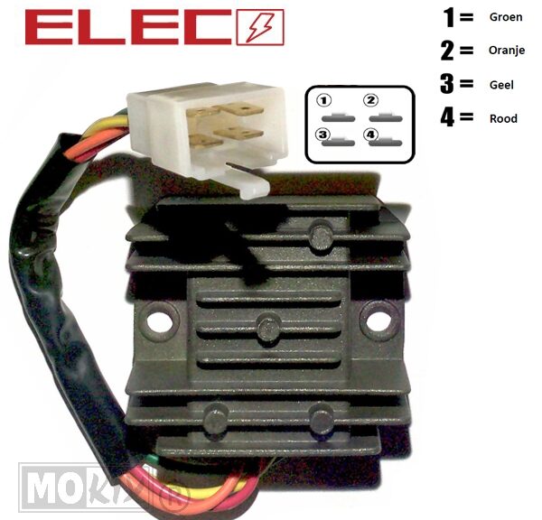 Regulator China 4T GY6 Kabel 4polig
