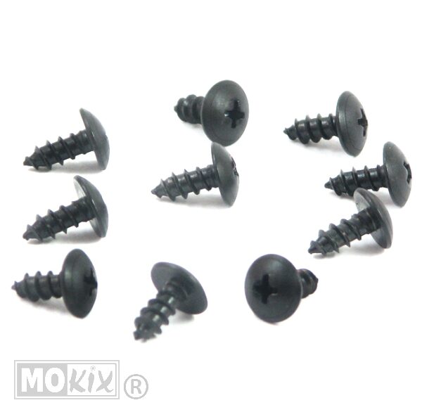 Parkerset 5.0x12 Zwart 10st - Bollard