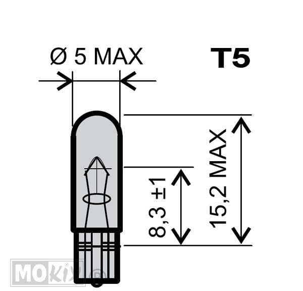 Lamp T05  12V 2.3W (1)