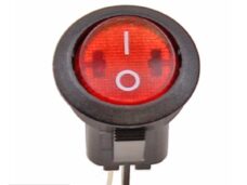 Schakelaar UNI AAN/UIT Rond 20mm Rood Elec