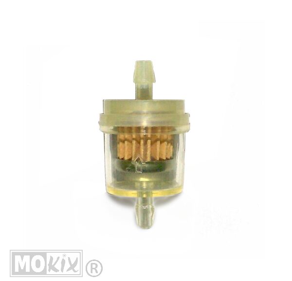 Benzinefilter UNI Voor 6mm Slang Rond GY6 (1) - Supertec