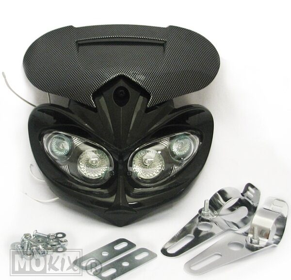 Koplampspoiler Quadro-Halogeen Carbon Supertec