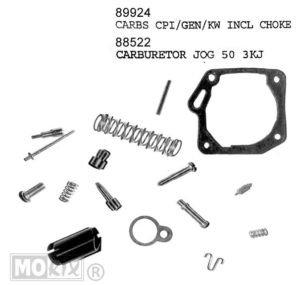 Carburateur Reparatieset Minarelli/CPI 2T 12mm