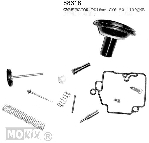 Carburateur Reparatieset China 4T GY6 16.0mm