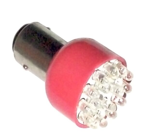Lamp BAY15D 12V 18 Leds Rood (1) - Bollard