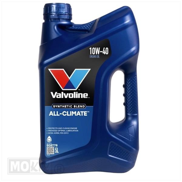 Valvoline 10W40 ALL Climate 4T Olie 5Lt