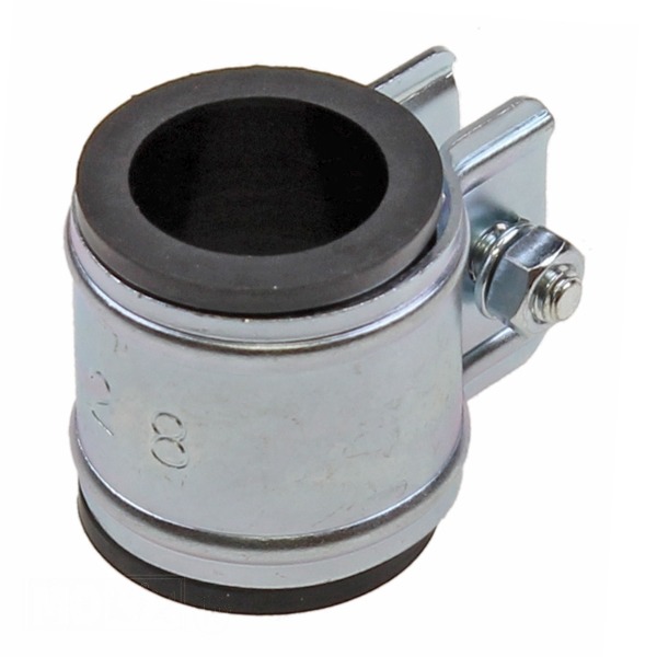 Uitlaatklem Bocht UNI 28mm MET Rubber UNI Sachs - Silex