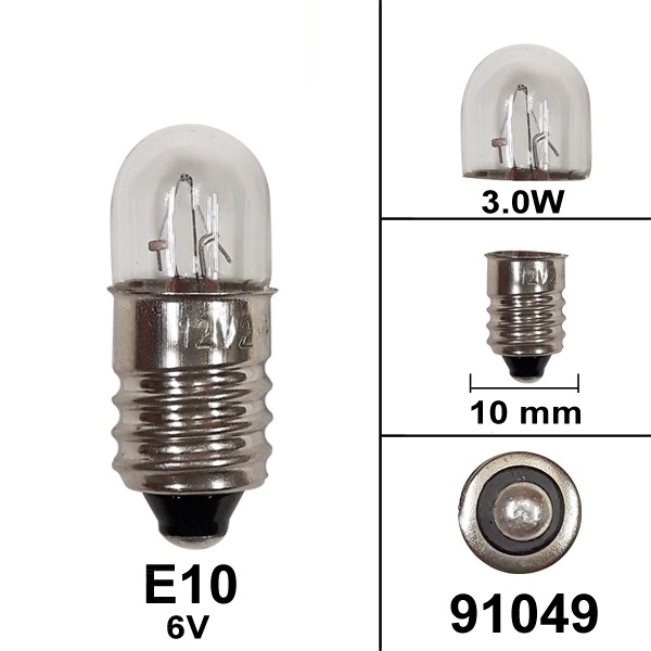 Lamp E10 6V 3.0W (1)