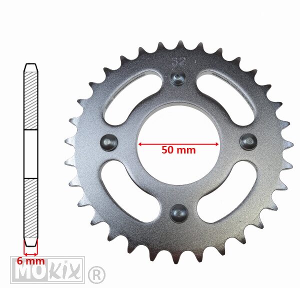 Achtertandwiel HO DAX CT50 ST50 ST70 CHA CF50 32t - IGM
