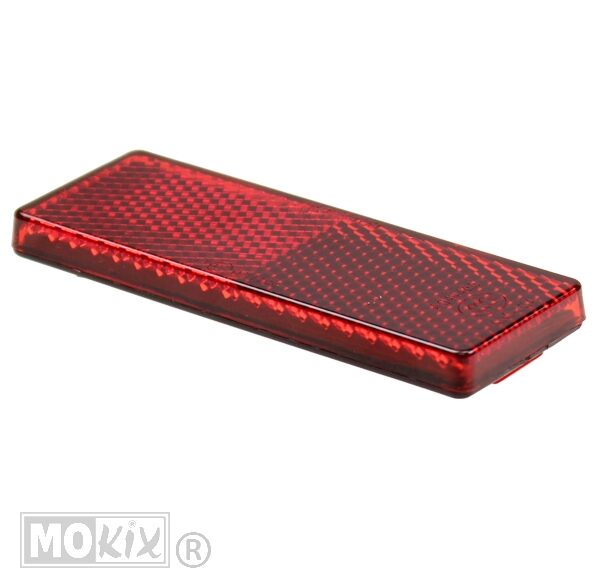 Reflector Rechthoek 85.5x31.5 Rood Plak CE