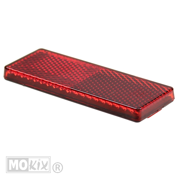 Reflector Rechthoek 85.5x31.5 Rood Plak CE