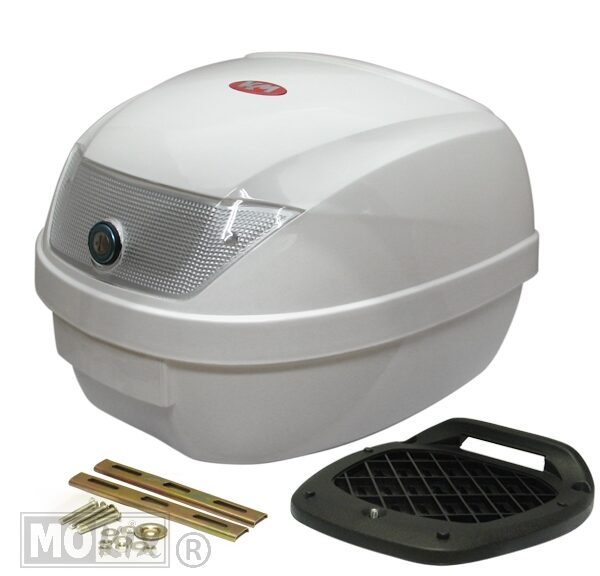 Topkoffer KXM WR 28L WIT+ Slede 38.5x38.5x29.0