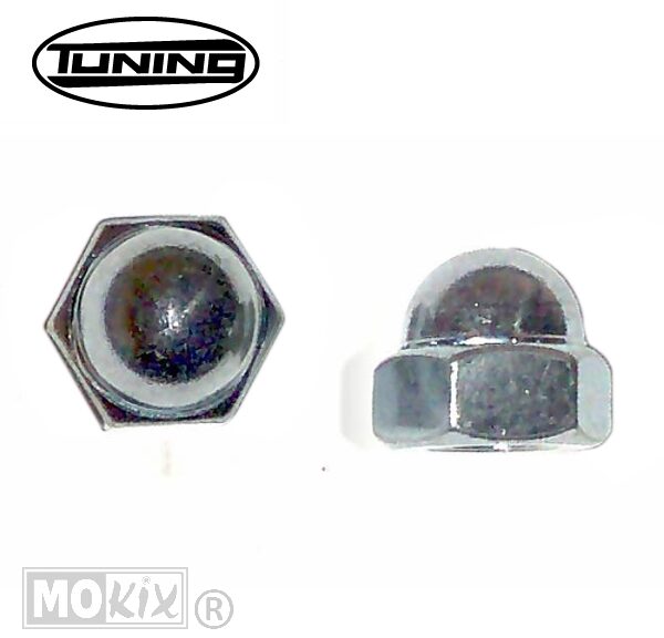 Moer M10 X 1.25 Dopmoer Chroom 2stuks - Bollard