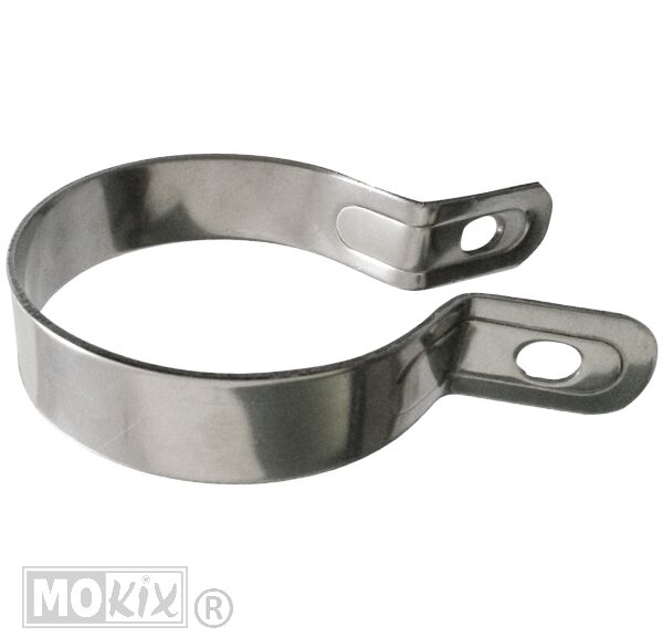 Uitlaatklem UNI Rond 64mm RVS - Silex