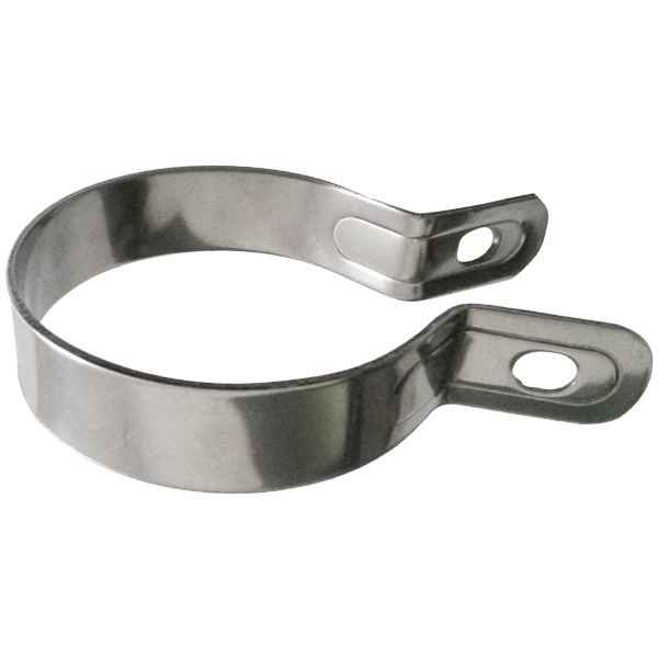 Uitlaatklem UNI Rond 64mm RVS - Silex