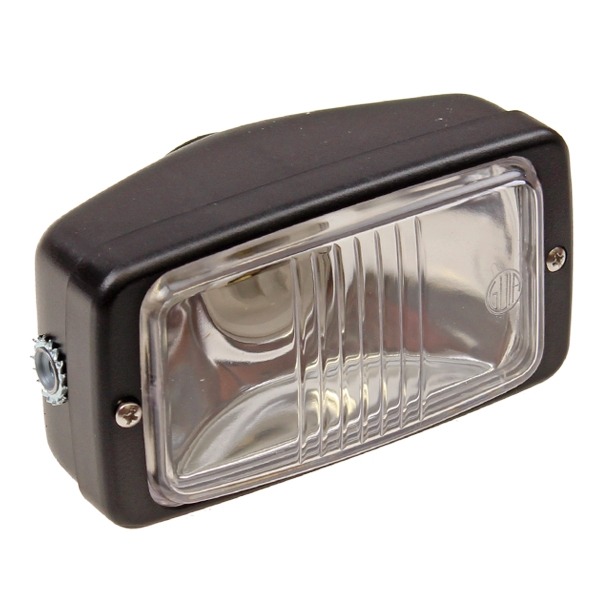 Koplamp UNI Rechthoek 14cm Zwart/Helder Guia