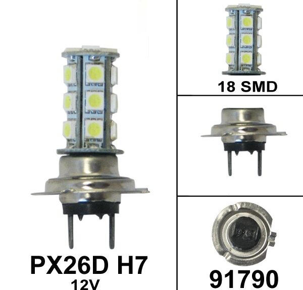 Lamp PX26D H7 12V 18 SMD Bollard (1)