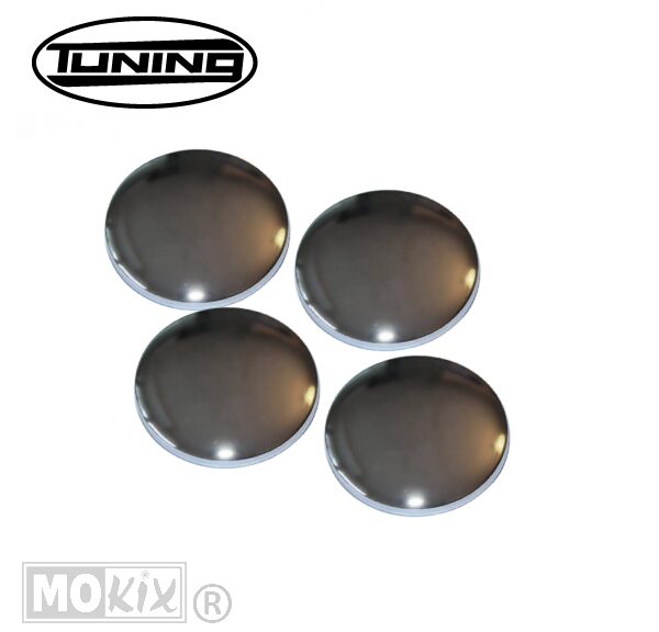 Afdekkapjes Voor M6 Inbus Chroom 4stuks