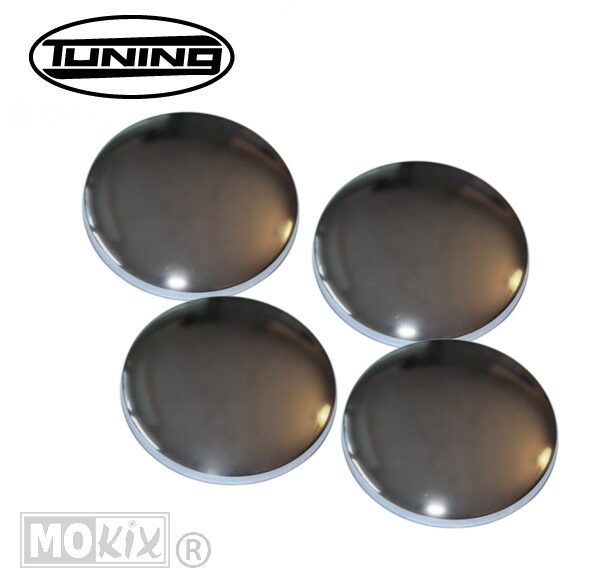 Afdekkapjes Voor M8 Inbus Chroom 4stuks