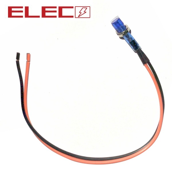 Controle Lamp MET Snoer 8mm 12V Blauw