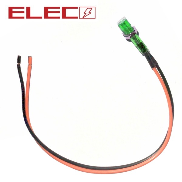 Controle Lamp MET Snoer 8mm 12V Groen