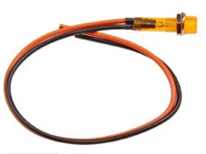 Controle Lamp MET Snoer  8mm 12V  Oranje