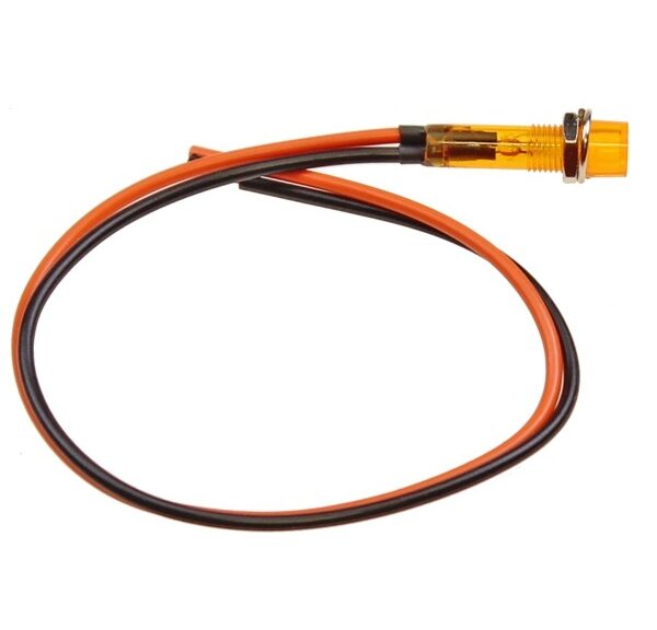Controle Lamp MET Snoer 8mm 12V Oranje