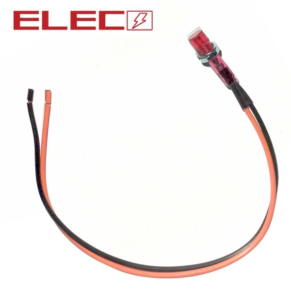 Controle Lamp MET Snoer 8mm 12V Rood