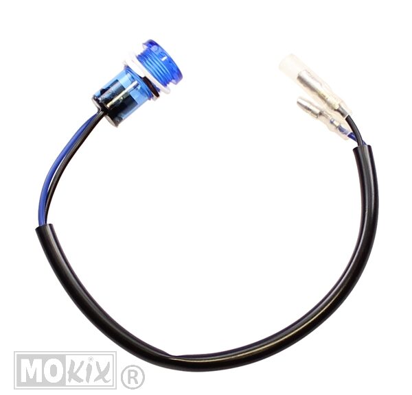 Merkkivalo johdolla 18 mm 12 V Sininen