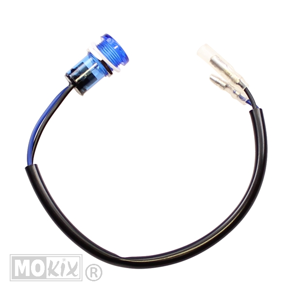 Blinklampa MED Sladd 18mm 12V Blå