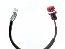 Controle Lamp MET Snoer  18mm 12V  Rood