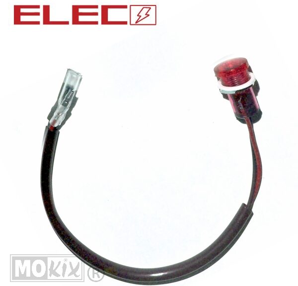 Merkkivalo johdolla 18 mm 12 V Punainen