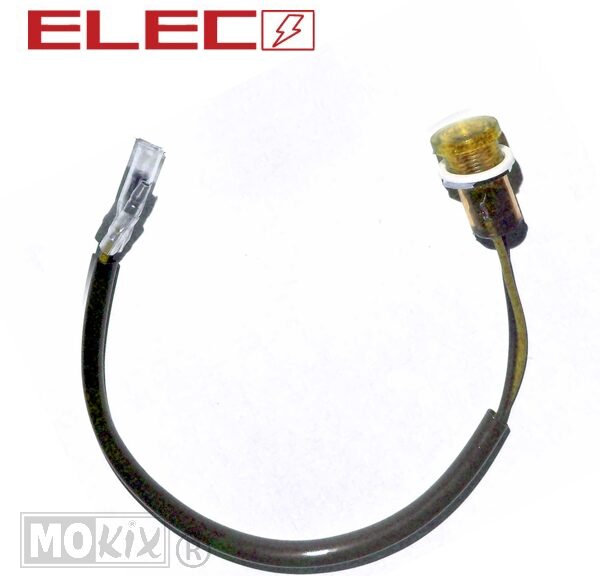 Controle Lamp MET Snoer  18mm 12V  Oranje